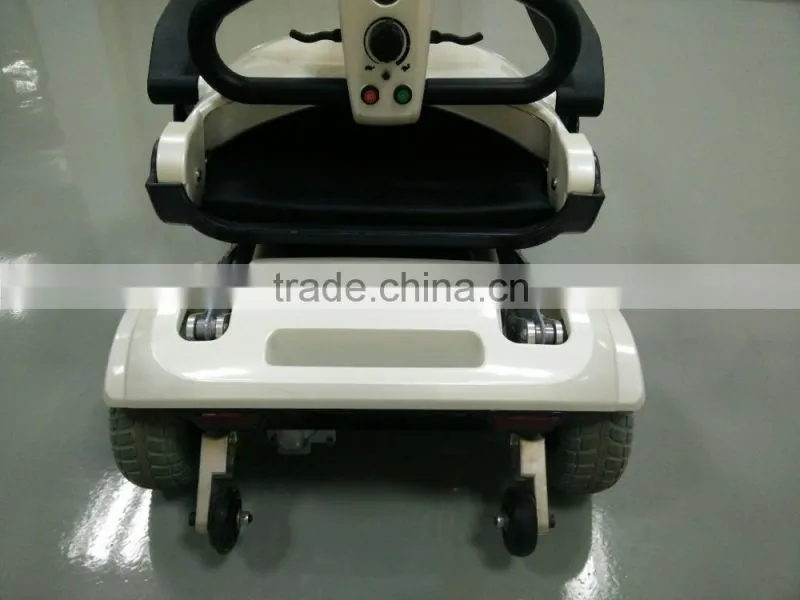 Folding mobility scooter for elderly use