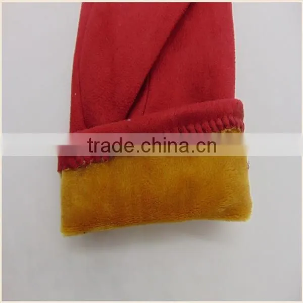 2016 NEW Fashional Cherry Thinsulate Suede motorcycle Gloves For Girls