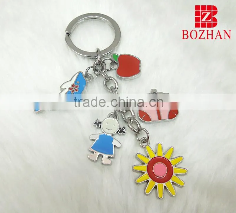 Super cute metal pendant keyring for promotional gift