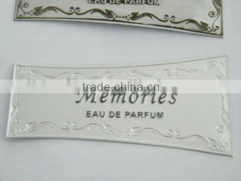 embossed Metallic purfume bottle label
