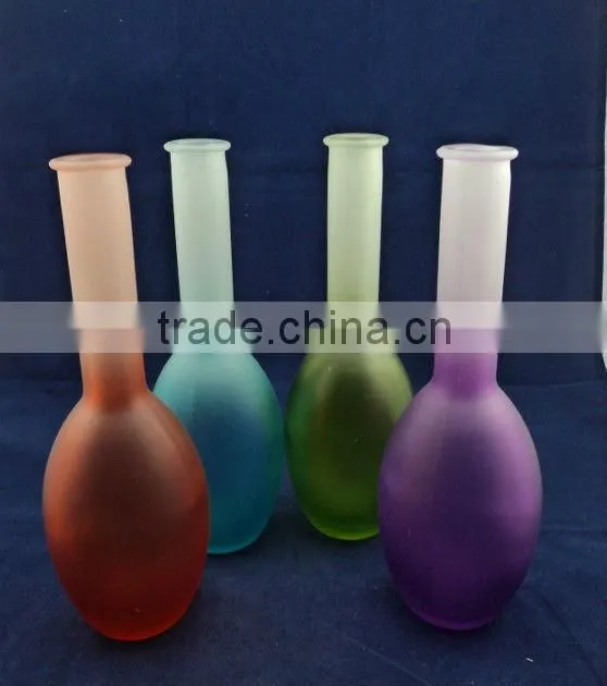 colored painting flower glass vase, decoration vase