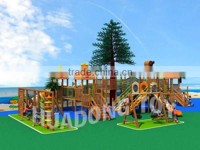 2016 wooden playground slide toys,kids outdoor exercise equipment
