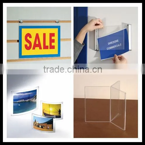 diffirent types acrylic double side paper insert sign holder wholesale
