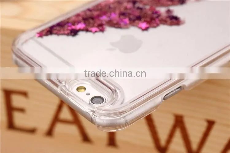 Glitter Stars Quicksand Design PC Case for IPhone 6 /6s /6 plus