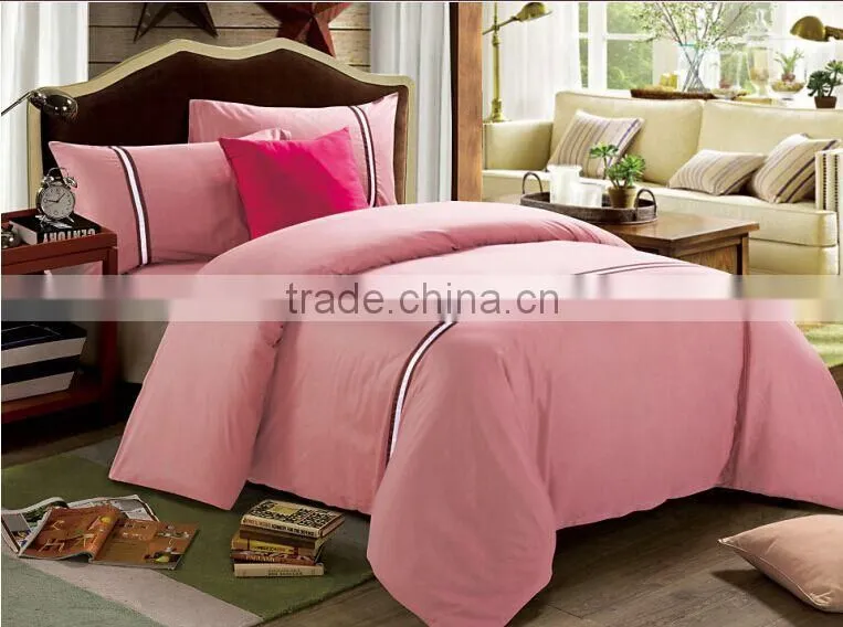 New 4pcs European Five-Star hotel bedding set luxury bedding set Stripes Comforter Set King Size Bed Cover Set/Pillowcase