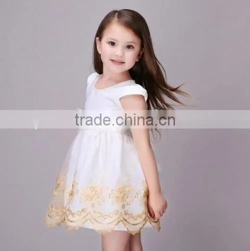 Europe new arrived girls party dresses children summer embroidered sweet girl children party dresses