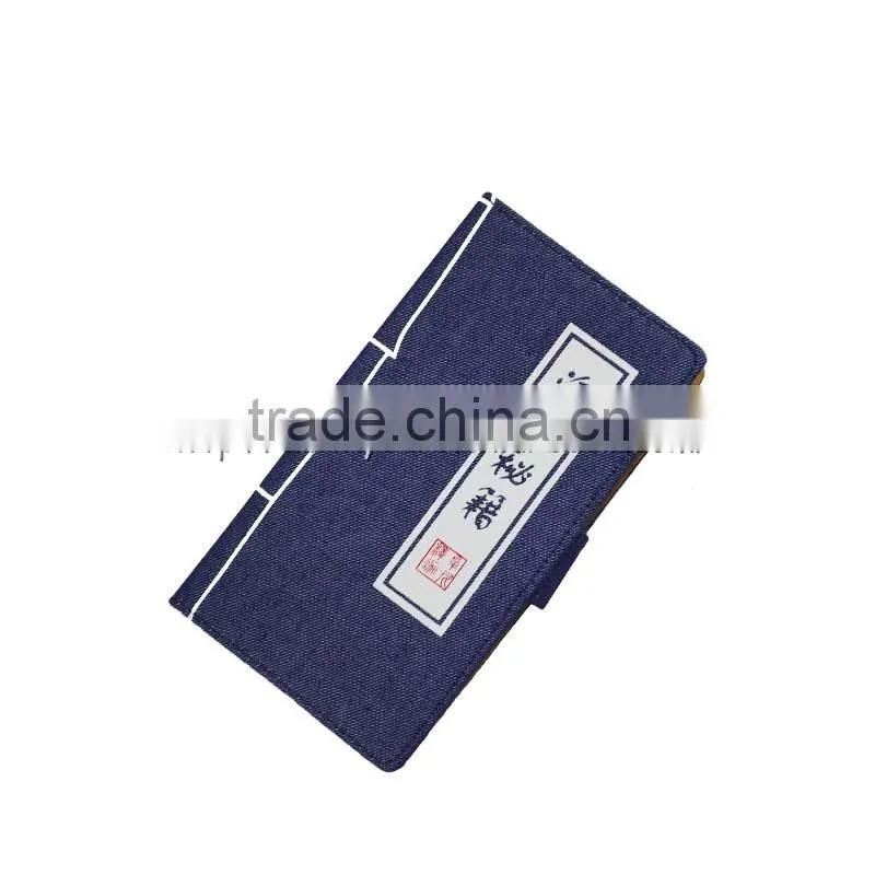 Hot sale item for xiaomi redmi note book style cases Denim leather series