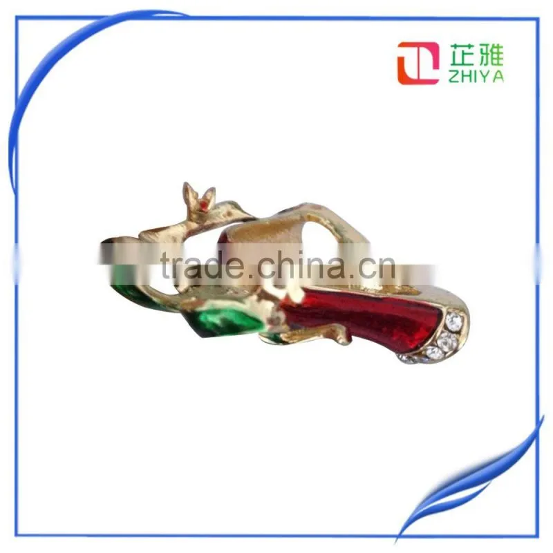 2015 Factory direct sale New Christmas brooch ,custom rhinestone christmas tree brooch,