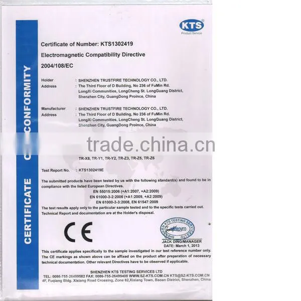 2013 trustfire wholesale CREE XM-L T6 led MINI-02 aluminum mini led flashlight keychain and CE