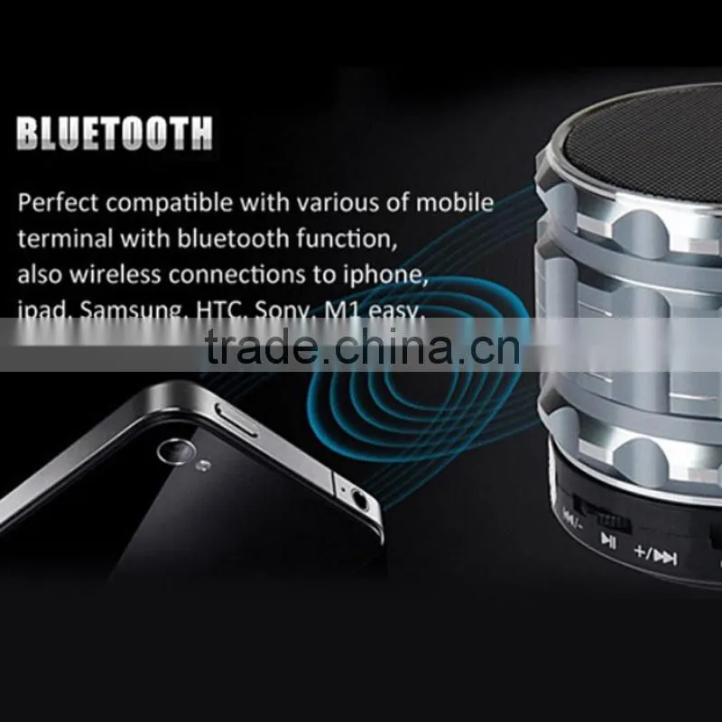 Portable Mini Bluetooth Speakers Metal Steel Wireless Smart Hands Free Speaker With FM Radio Support SD Card for MP3 Player