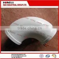 Concrete pump parts 45 degree stainless steel pipe elbow 4 inch concrete pump elbow / bend