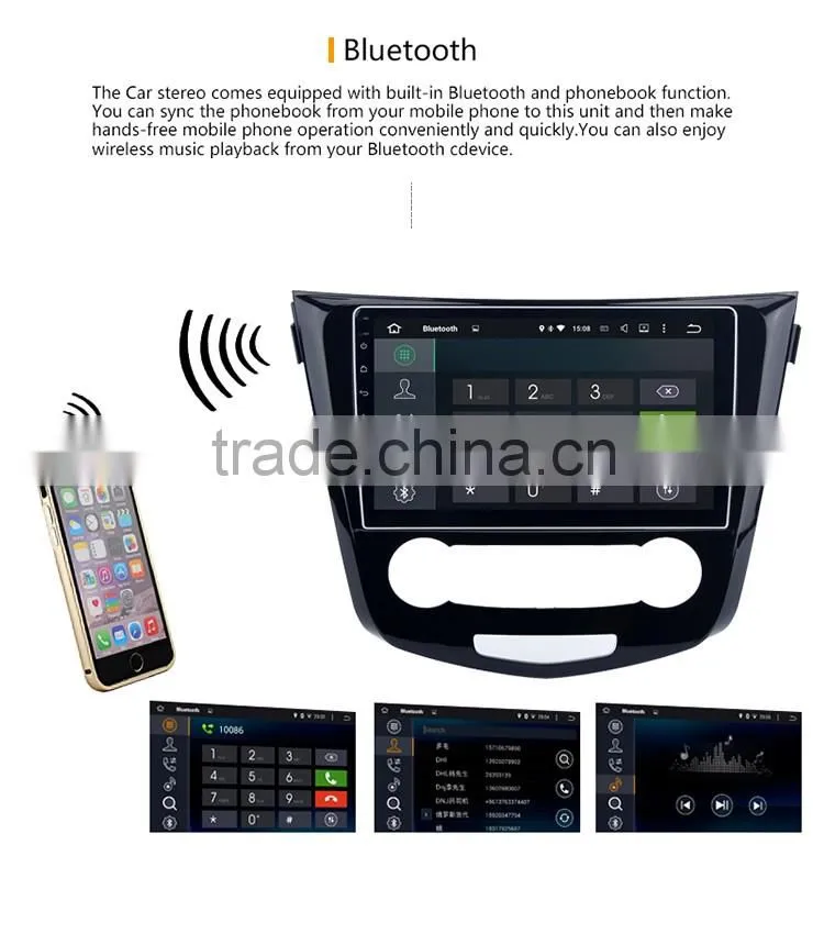 Cheap 10.2 Inch Black screen stereo dvd player with gps for car Nissan Qashqai 2014 2015