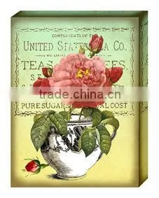 Red sunflower art design stretched canvas prints