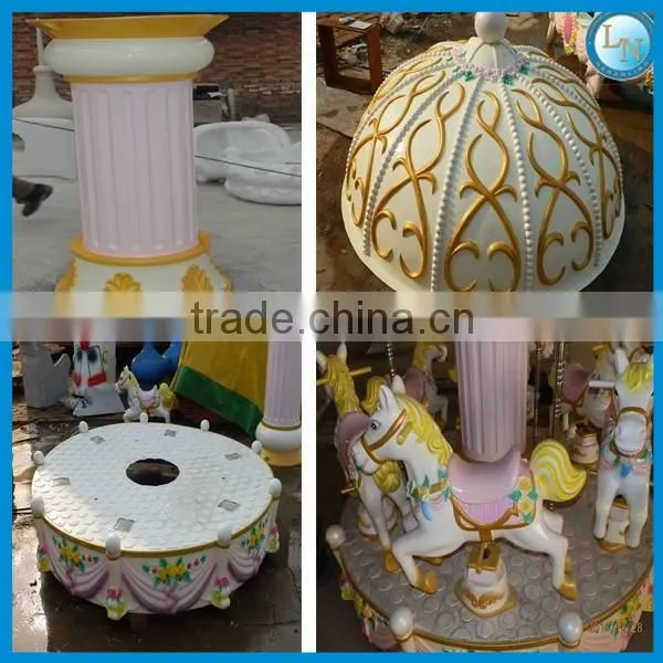 Amusement children playground equipment! Amusement park kids carousel horse rides with christmas lights for sale