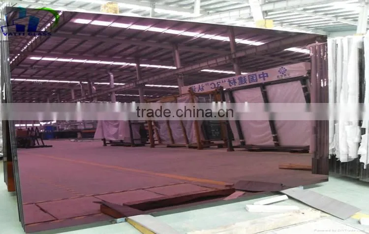 5 mm silver grey color glass of hot reflex plated film to prevent radiation optical coating glass processing
