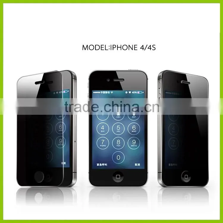 0.33mm 9H Privacy Tempered Glass Screen Guard For Apple iPhone 4/4S
