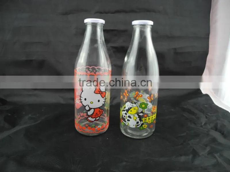 1000ML glass screw cap milk bottle
