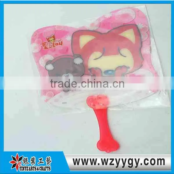 plastic 5 folding pp hand fan for promotional