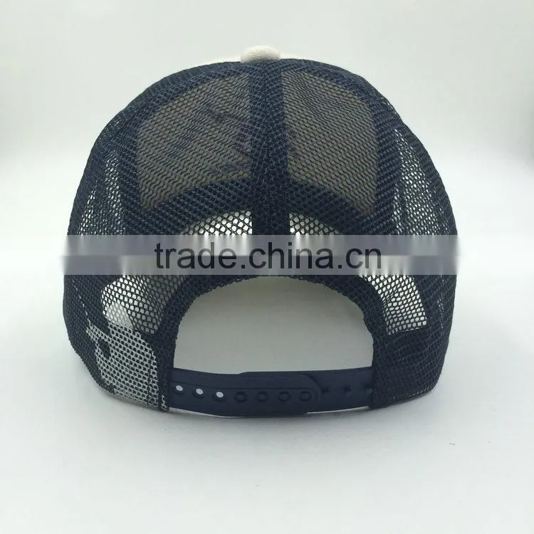 High quality 3D embroidery logo cotton herringbone trucker hats