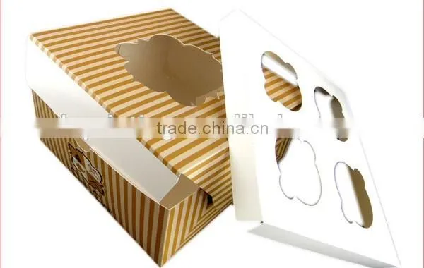 Custom favour take away folding 24 cup cake box/ exclusive unique 24 holes cupcake box / clamshell shape cupcake box with insert