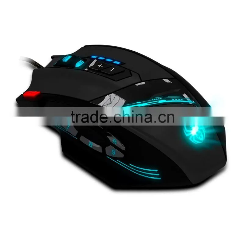 ZELOTES 12 Programmable Buttons LED Optical Professional High Precision USB Gaming Mouse