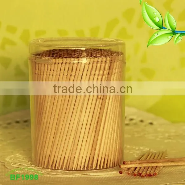 1000pcs per jar Bamboo Toothpick in soft jar