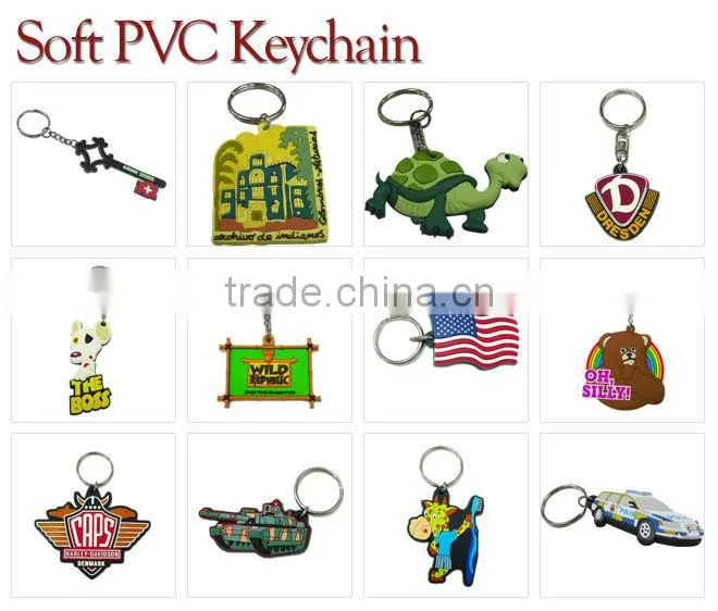 Promotional Soft PVC Led light Keychain
