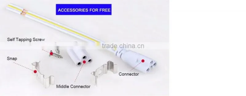 2016 latest Standard USA Light Tubes,t5/t8, 216LEDs ,2835 SMD Led Fluorescent ,