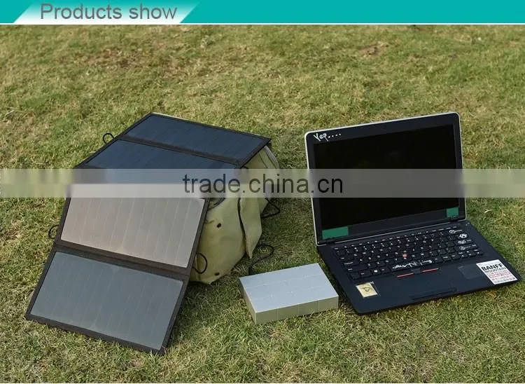 2016 new arrival 20W foldable outdoor camping emergency solar bag foldable solar panel for laptop