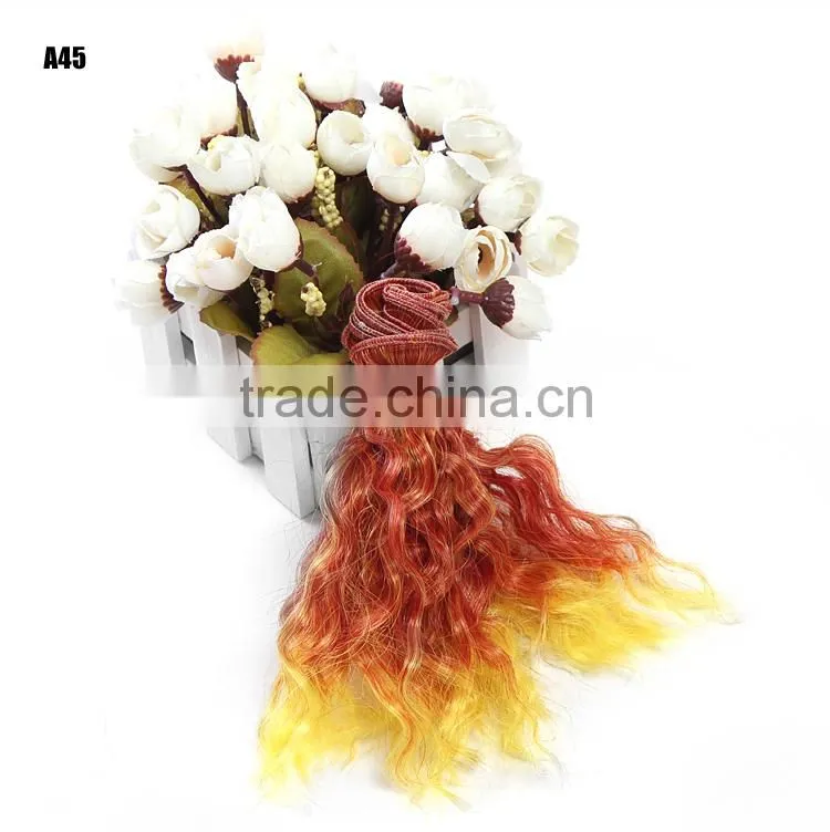 Water Wave Hairpiece Ombre Heat Resistant Synthetic Hair Extension