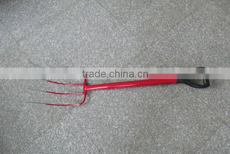 Garden Metal Handle D Grip Fork