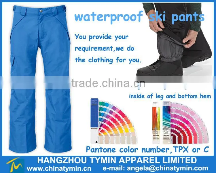 men new design customized waterproof ski pants