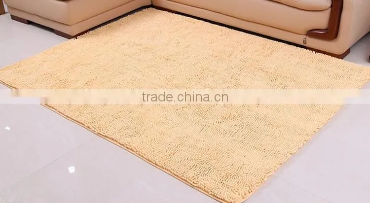 non skid chenille yarn microfiber carpet