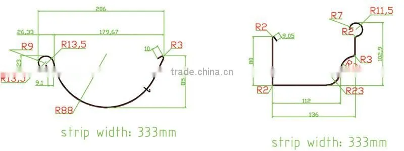 Gutter Roll Forming Machine used for metal gutters production in Hebei Botou JBL