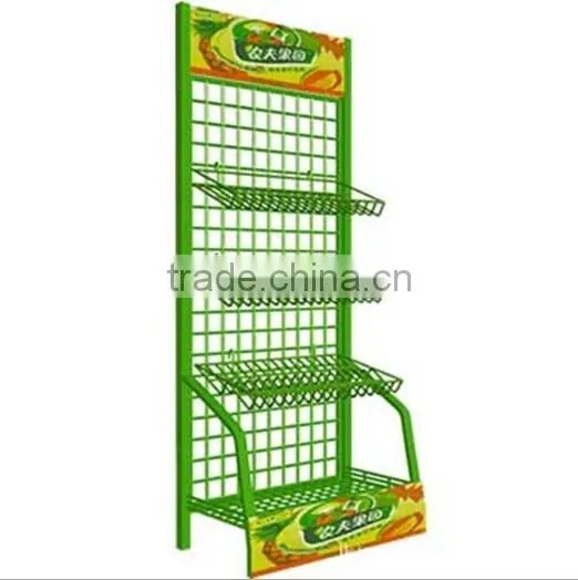 Supurmarket advertisng metal floor standing/ soda bottle display rack