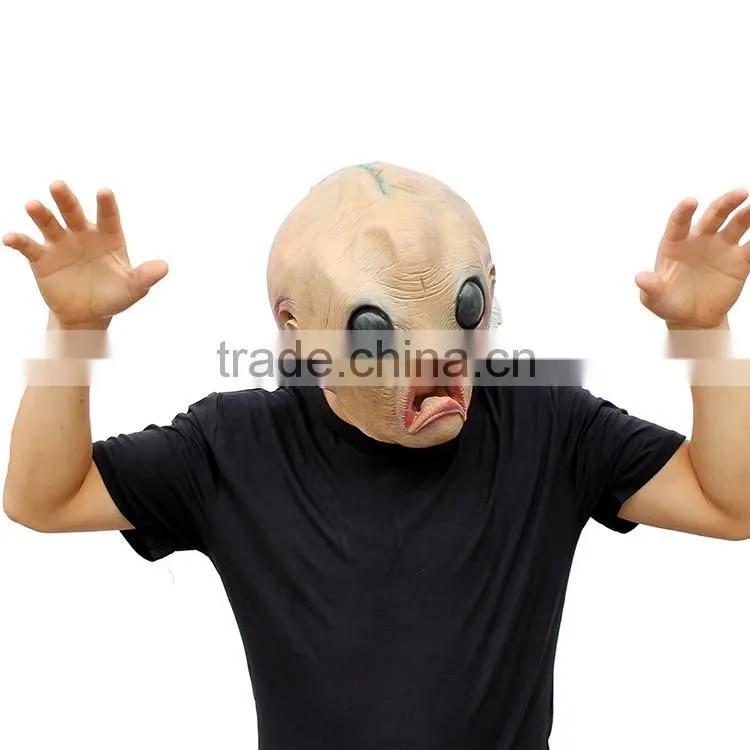 Scary Halloween Costume Alien Latex Head Mask for Party