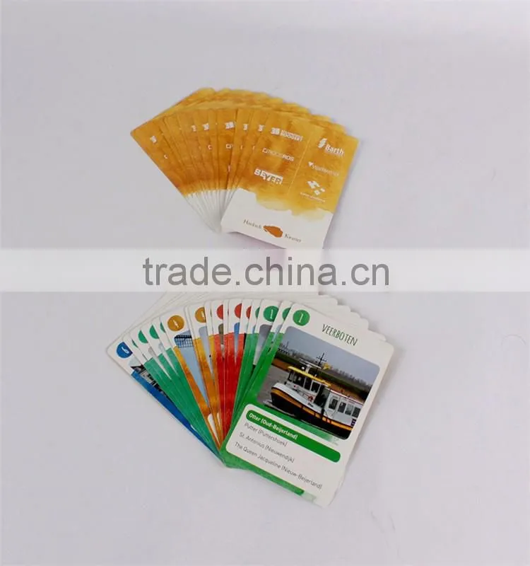 2016 Full Color High Quality Custom Educational Paper Cards