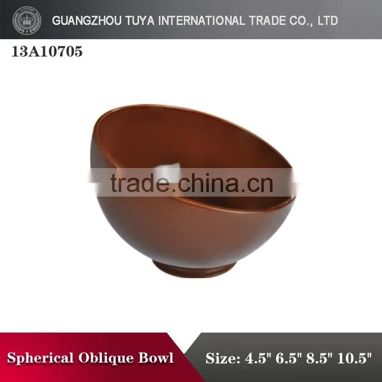 Pure glaze ceramic bowl six colors