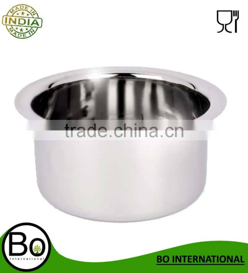 Stainless Steel Cookware Tri Ply Flat Bottom Tope