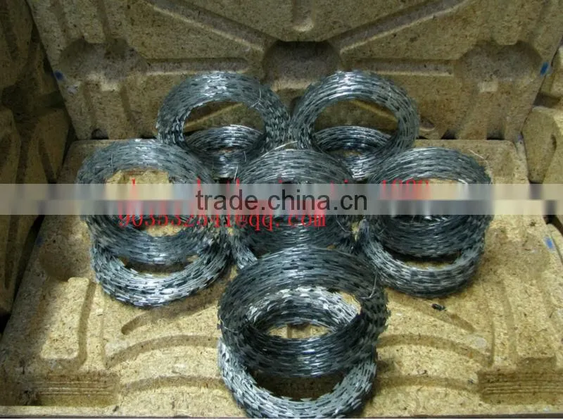 Electric Galvanized/Hot-dipped galvanized Razor Wire for Security Use