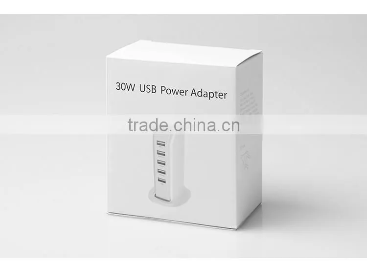 Desktop 5V 4A smart mobile phone usb fast charger with 1.5m cord