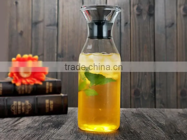 Glass Water Pitcher decanter with glass cup set