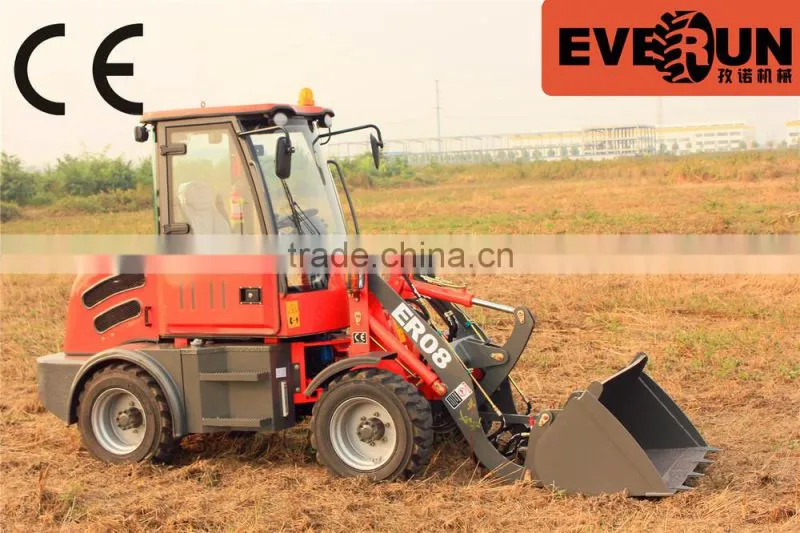 Everun ER08 CE certificated Articulated Mini Wheel Loader/Radlader