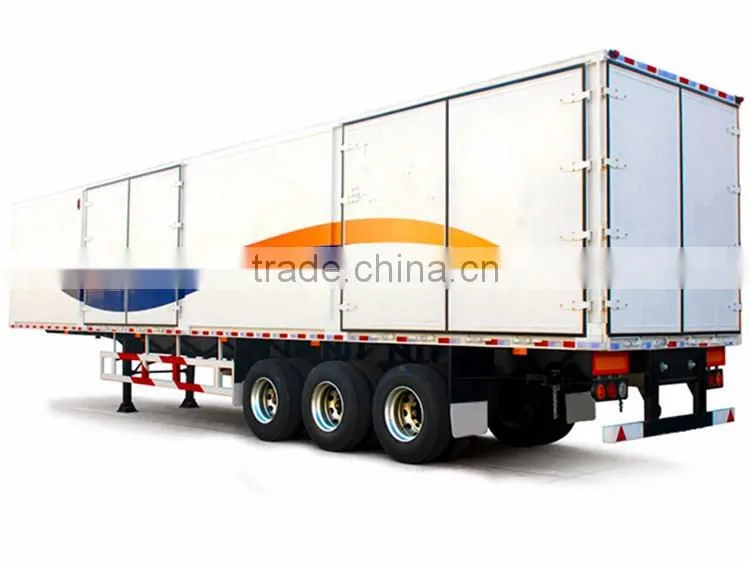 3 axle container tipping trailer, box stake semi trailer