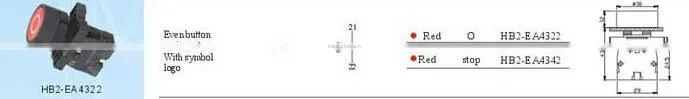 HEIGHT PUSH BUTTON/illuminated push button switch HB2-EA4322 WITH HIGH QUALITY
