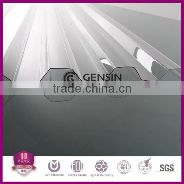 Gensin 0.8mm Polycarbonate Corrugated Sheet/ PC Wave Sheet/PC Profile Sheet