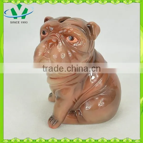 Hot sale ceramic shar pei dog saving bank