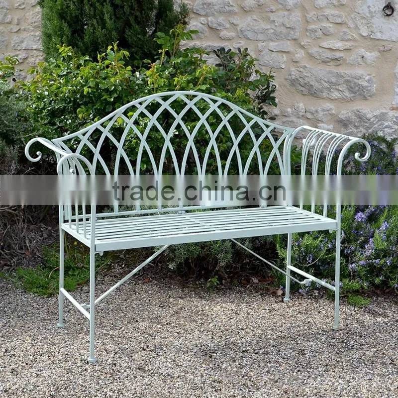 KD decorative vintage wrought iron bench