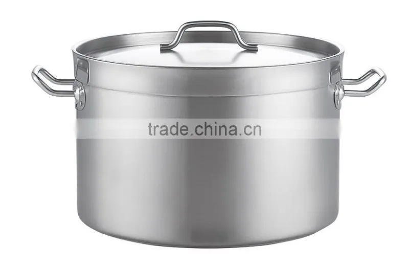 Two Handle Sauce Pan Saucepan Cooker Family Restaurant Hotell Usage High Body Stainless Steel Stock Pot with Lid