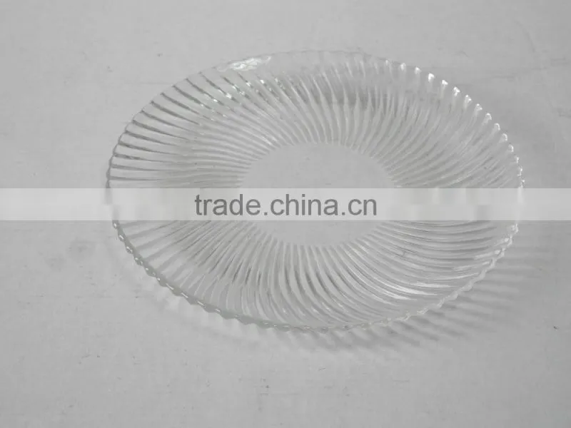 dinnerware diamond transparent glass dishes with stripe